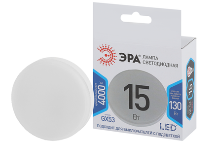 Лампа светодиодная STD GX53 15Вт таблетка нейтр. бел. LM Эра Б0062269