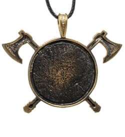 AM-1700 Подвеска «Щит с топорами» (латунь)