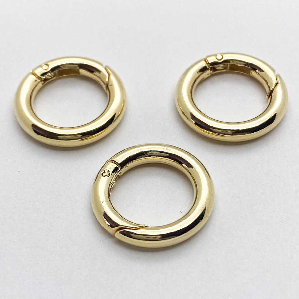 Замок-кольцо, цвет золото, размер 20 мм, цена за 1 шт