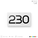 Номер на дверь 230, табличка на дверь для офиса, квартиры, кабинета, аудитории, склада, белая 120х70 мм, Айдентика Технолоджи