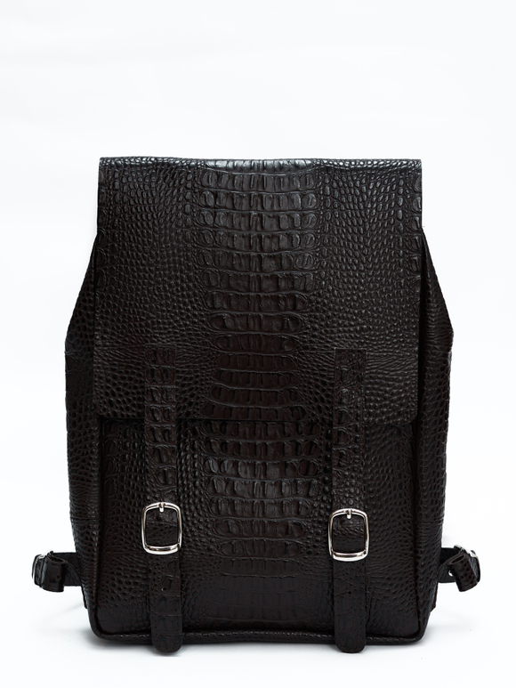 рюкзак коричневый рептилия