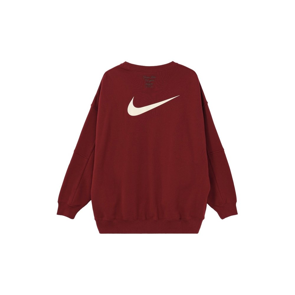 Свитшот Nike Alphanumeric Ribbed Crew, бордо