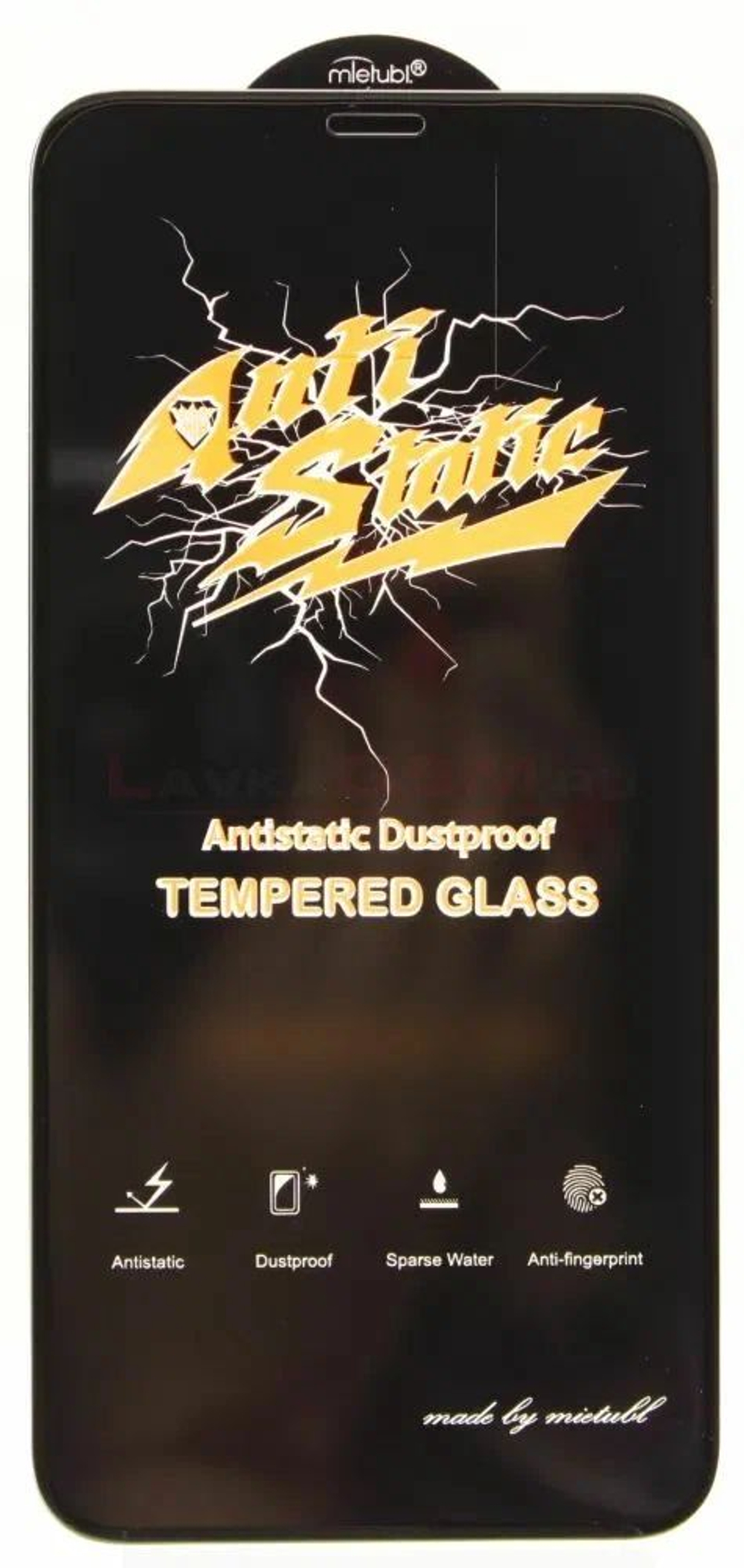 Защитное стекло для iPhone 15/15 Pro с рамкой "Antistatic"