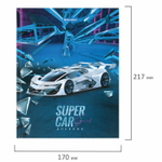 Дневник 1-11 класс 40 л. твердый BRAUBERG глянцевая ламинация "Super car" (6 штук в упаковке)