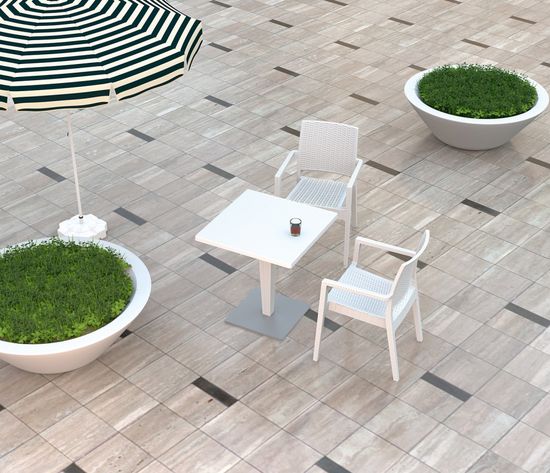 Кресло пластиковое плетеное Ibiza белое