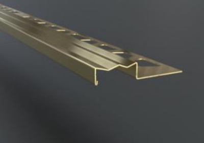 Профиль для защиты ступеней, латунь шлифованная