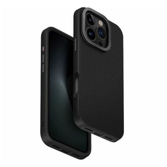 Чехол Uniq Keva Max Kevlar MagSafe для iPhone 16 Pro Black (IP6.3P(2024)-KEVMMBLK)