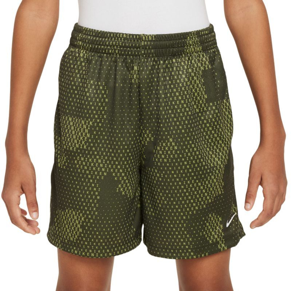 Шорты для мальчика теннисные Nike Kids Multi Dri-Fit Shorts - cargo khaki/white