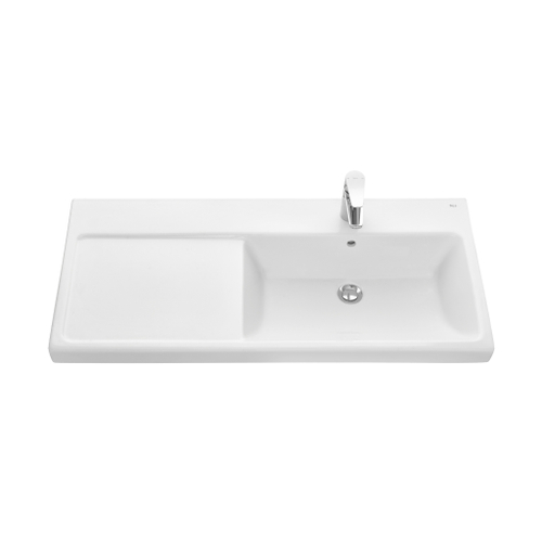 Раковина Roca The Gap Plus 100х46 высокий бортик, 1 отверстие, правая 3270ME004