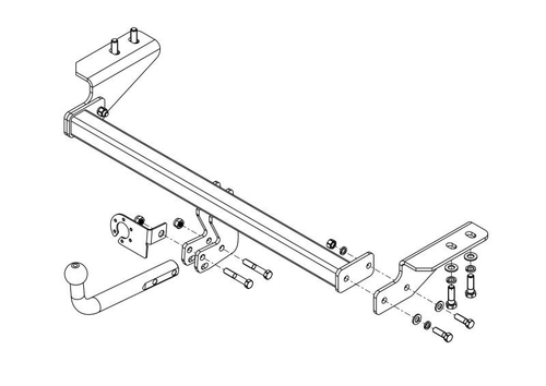 Фаркоп для Haval Jolion 2021- Тип шара: A. Нагрузки: 1250/75 кг, HV 04