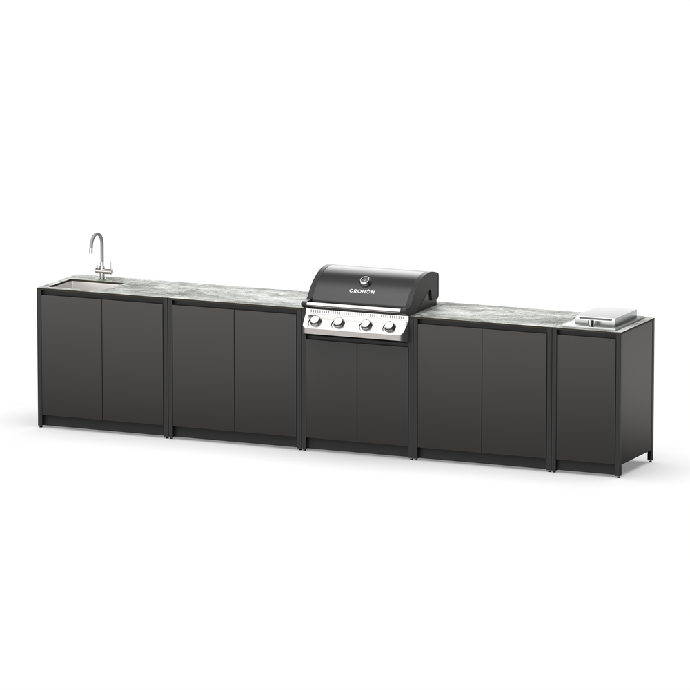 Барбекю комплекс Lounge F-113SGP, 3.9 м, черный/серый каспий