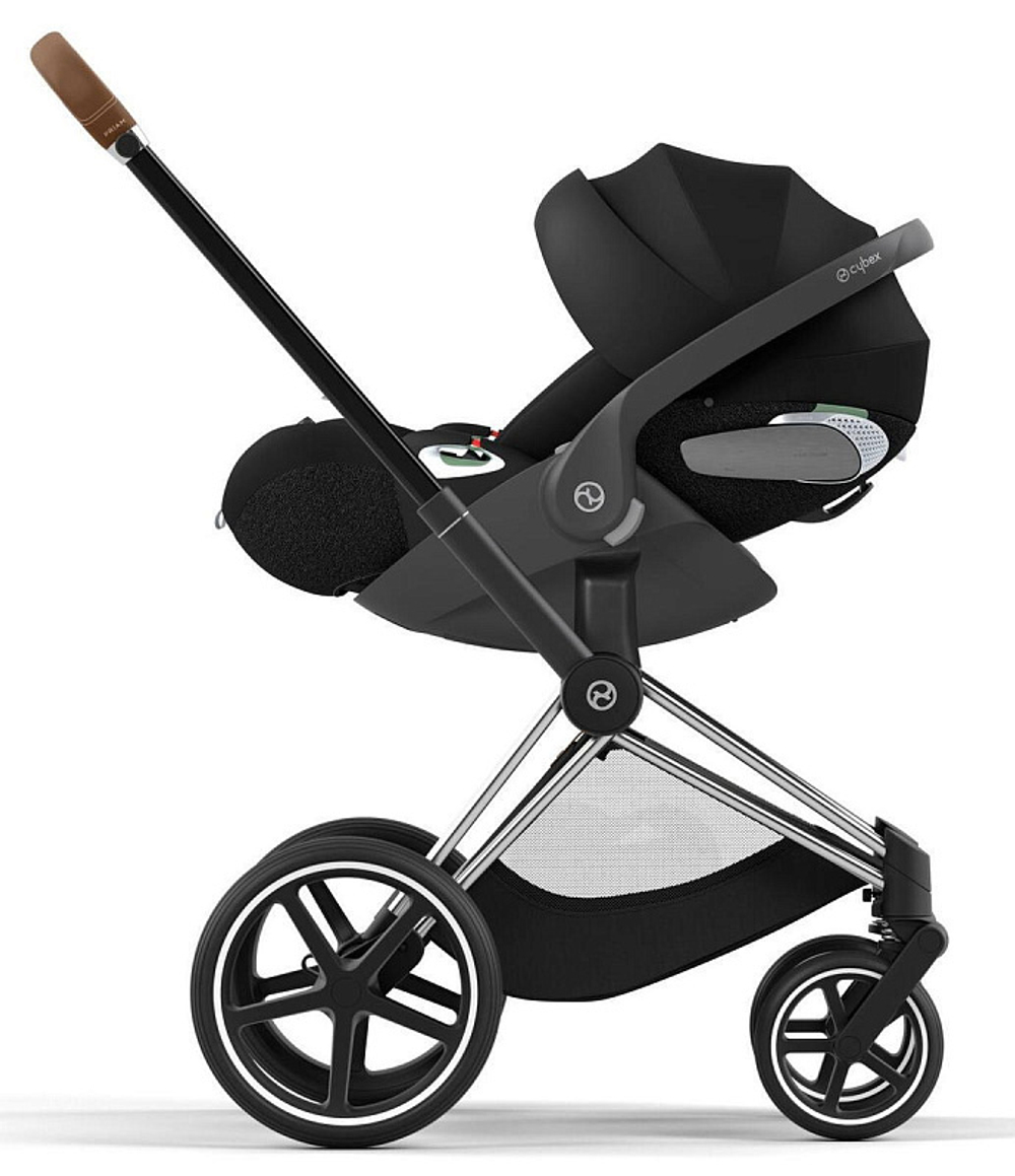 Коляска 3 в 1 Cybex Priam IV Chrome Brown complete и автокресло Cloud T i-Size Sepia Black Mirage Grey
