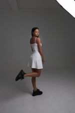 Платье теннисное Rib White