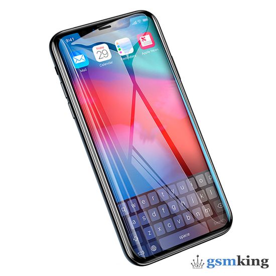 Baseus 0.23mm curved-screen tempered glass screen protector with crack-resistant edges for iPhone XR/11 Black SGAPIPH61-PE01