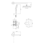 Душевая система встраиваемая Raglo R30.27, хром