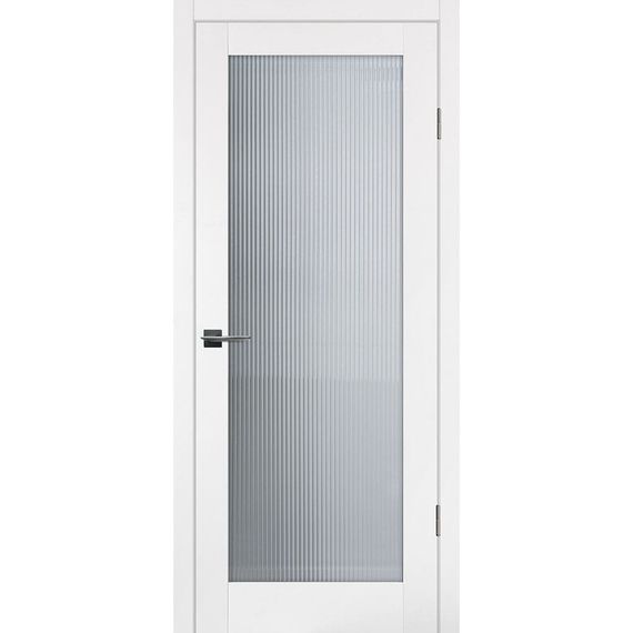 Фото межкомнатной двери экошпон Profilo Porte PSC-55 белая остеклённая