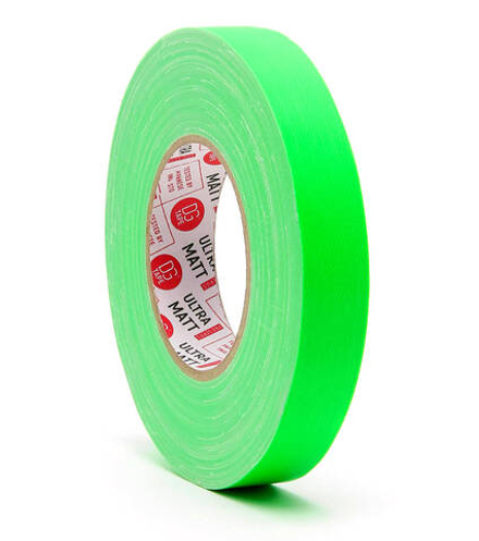 Клейкая лента Gaffer Tape@ultraMATT - Гаффа тейп 25мм/50м - Зеленый (Светится в ультрафиолете)