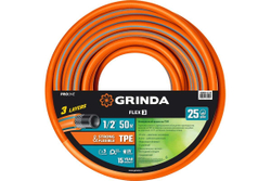 Поливочный шланг Grinda PROLine FLEX 3 1/2", 50 м, 25 атм 429008-1/2-50