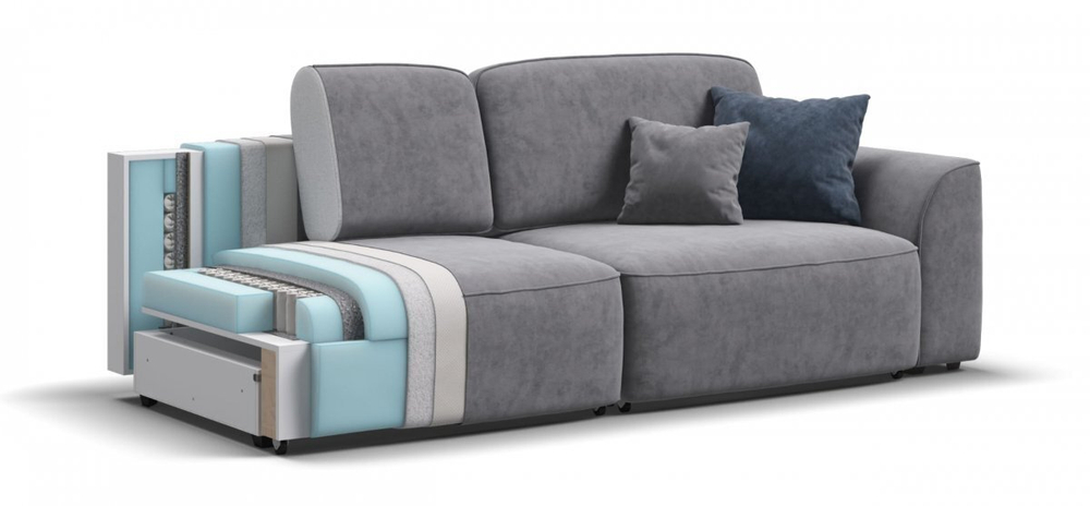 Диван Кинг Велюр Роял агат