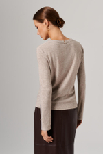 23085 Лонгслив женский (серый меланж)