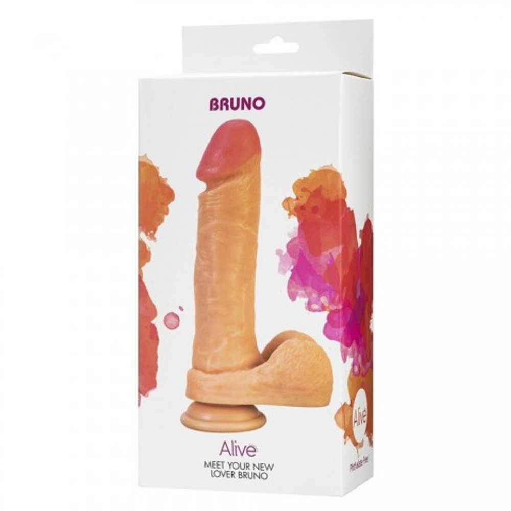 Реалистичный фаллоимитатор Bruno от Alive (22*4,3 см)