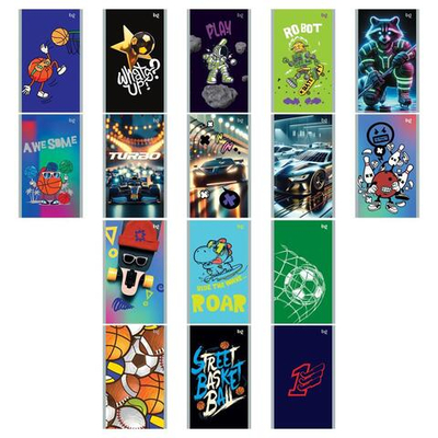 Блокнот А6 24л. на скрепке "МИКС. Мальчики" (BG)