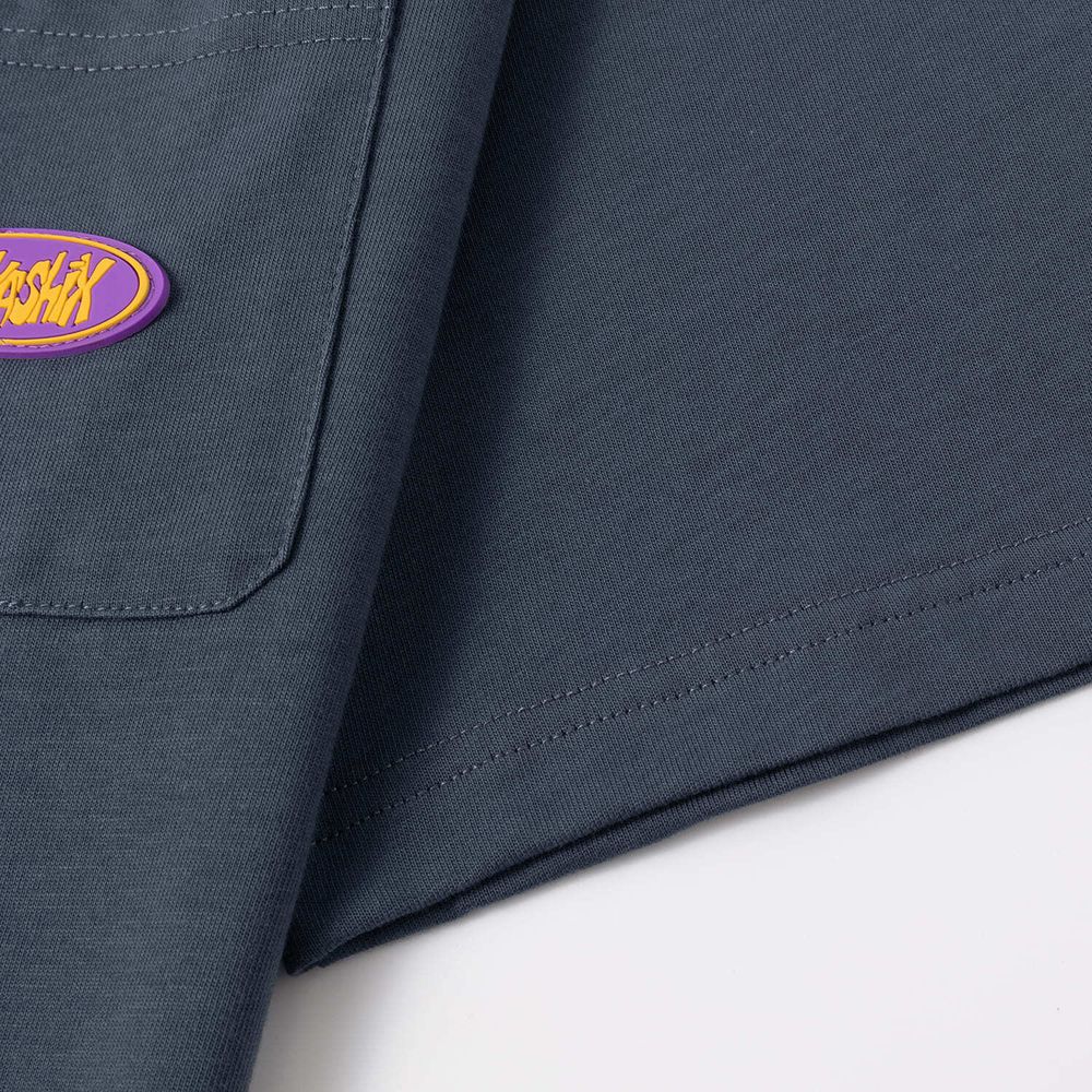 Футболка Ymkashix Logo Face пыльно-синяя