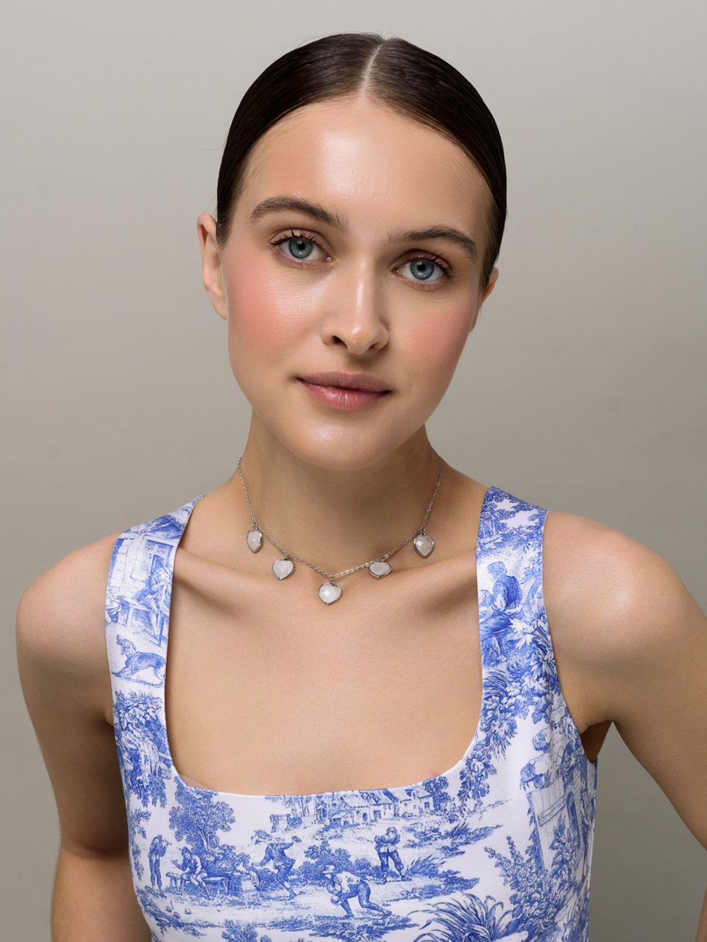 Чокер "Amour" с горным хрусталем Silver