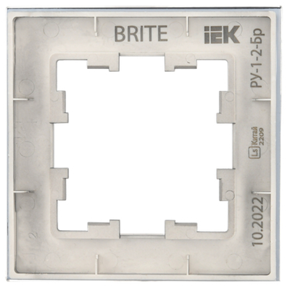 BRITE Рамка 1-местная РУ-1-2-Бр стекло маренго матовый IEK