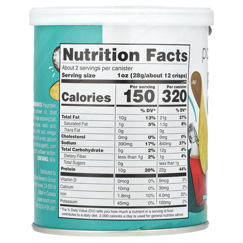 BNRG, Power Crunch®, протеиновые чипсы, соль и уксус, 60 г (2,1 унции)