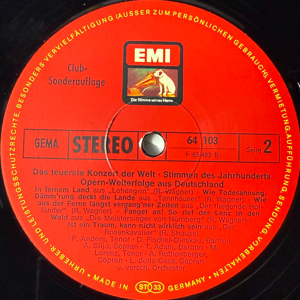 Сборник Das Teuerste Konzert Der Welt (Stimmen Des Jahrhunderts) 3LP (Германия 1975г.)