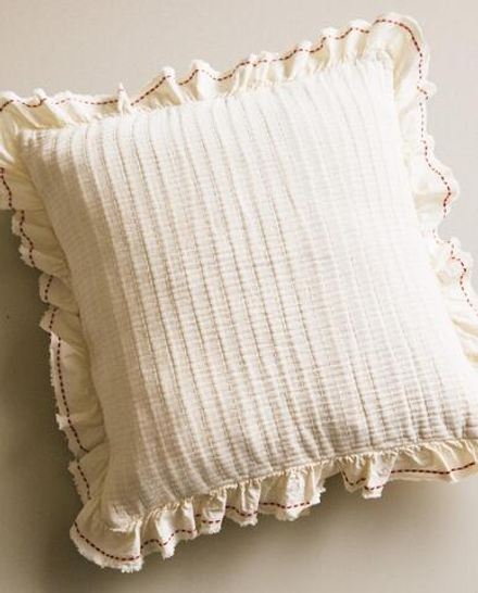 Zara Home наволочка декоративная из хлопка, оранжевый, 40x40 см