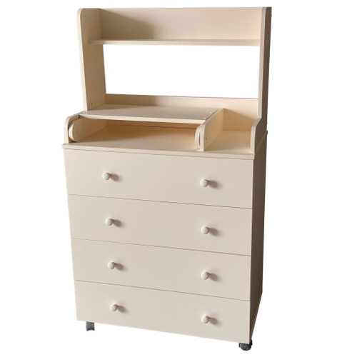 Комод ULYANA 1 (COMPACT) - 800/4 МДФ с верх.полкой (4 ящика, 80см/сл.кость)