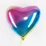 F Шар Сердце 18''/46 см, Нежная радуга Градиент (БГ-15)