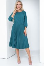 Платье Идеальный силуэт (гофре, изумруд) Diolche (Акция)