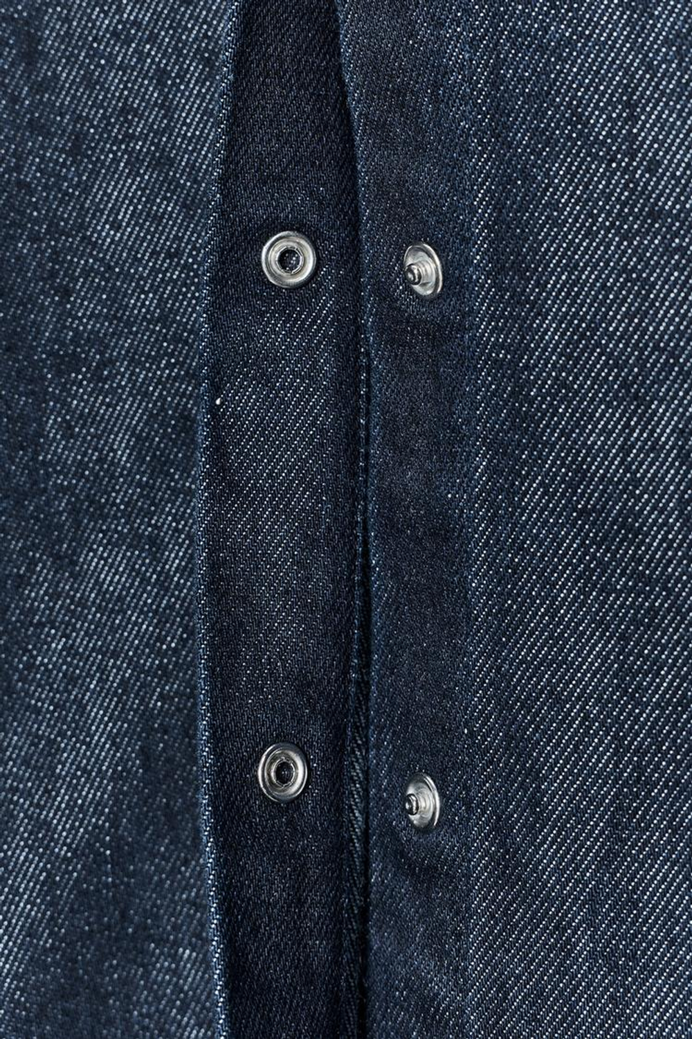 ZARA ДЖИНСОВАЯ РУБАШКА С ЗАВЯЗКАМИ — ZW COLLECTION, СИНИЙ