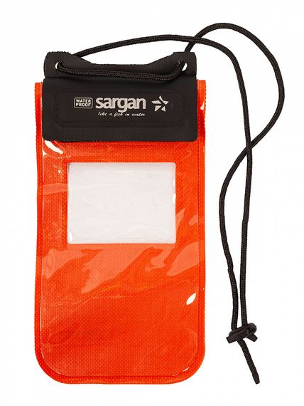 Чехол водонепроницаемый Sargan Сухов ОК для телефона с окном для документов 12см*18см оранжевый