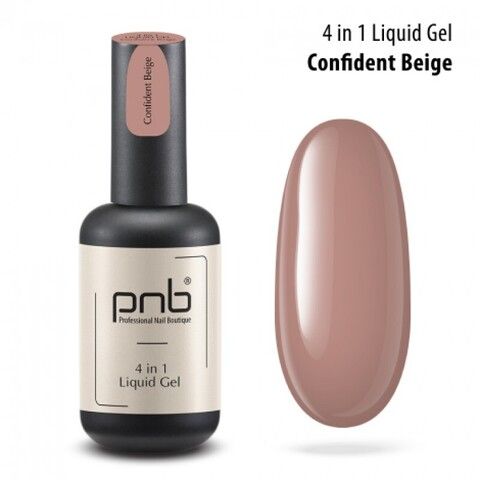 Liquid Gel 4 in 1 PNB Confident Beige/Полигель-Архитектор 4 в 1, Независимый Бежевый