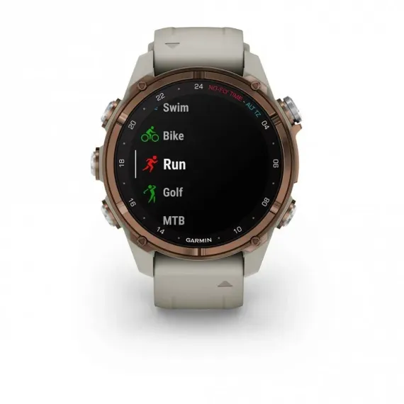 Descent Mk3i 43 мм, титановый, бронзовый безель PVD, серый силиконовый ремешок