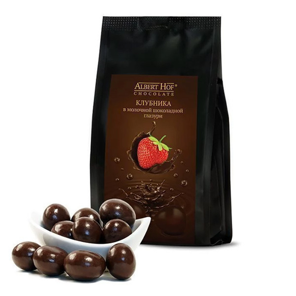 Клубника в молочной шоколадной глазури РЧК AlbertHof 500г
