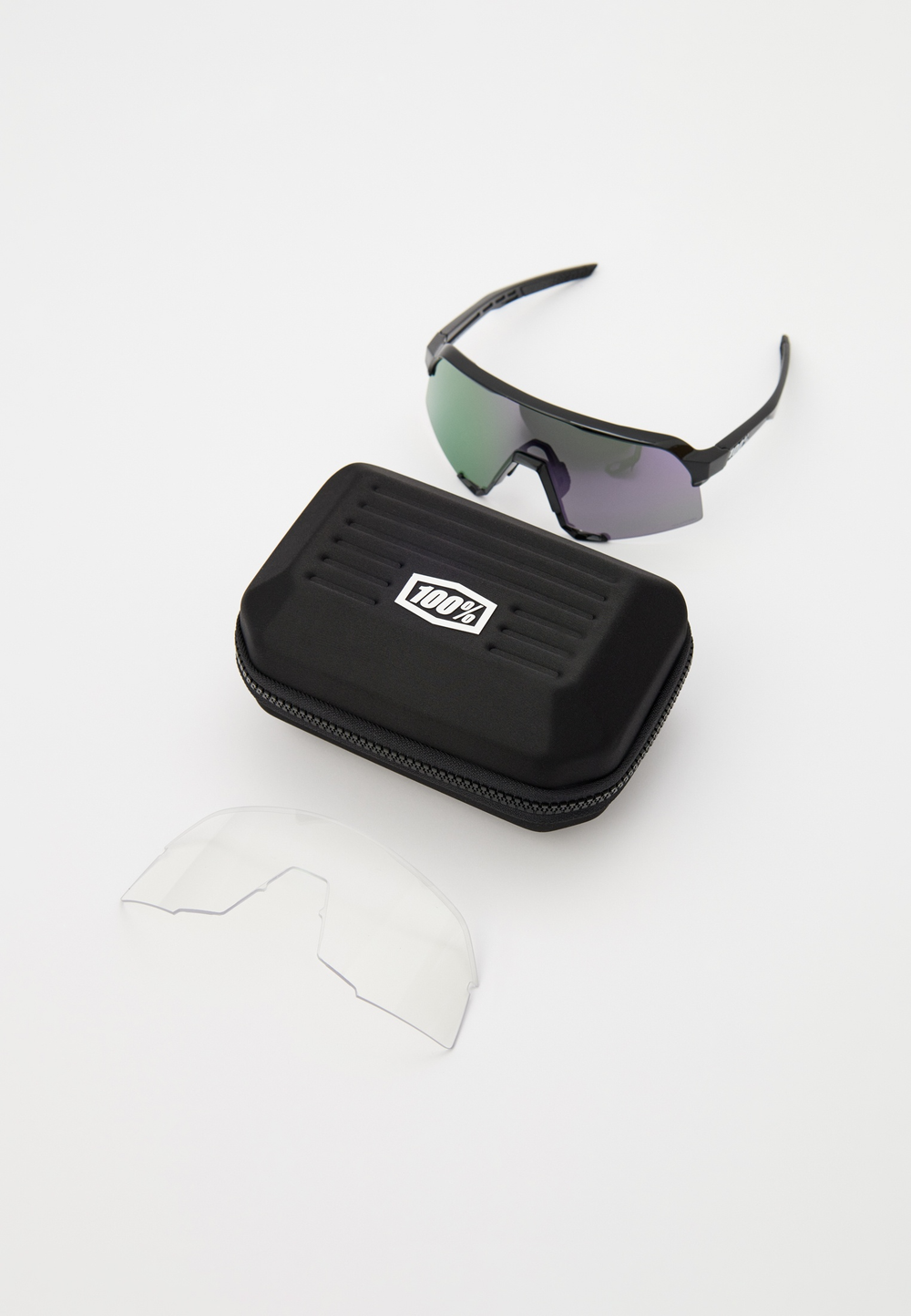 Спортивные очки с диоптриями 100% S3 Polished Black - HiPER Lavender Mirror Polarized Lens