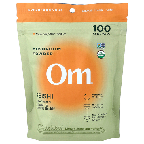Om Mushrooms, Грибной порошок, рейши, 200 г (7,05 унции)
