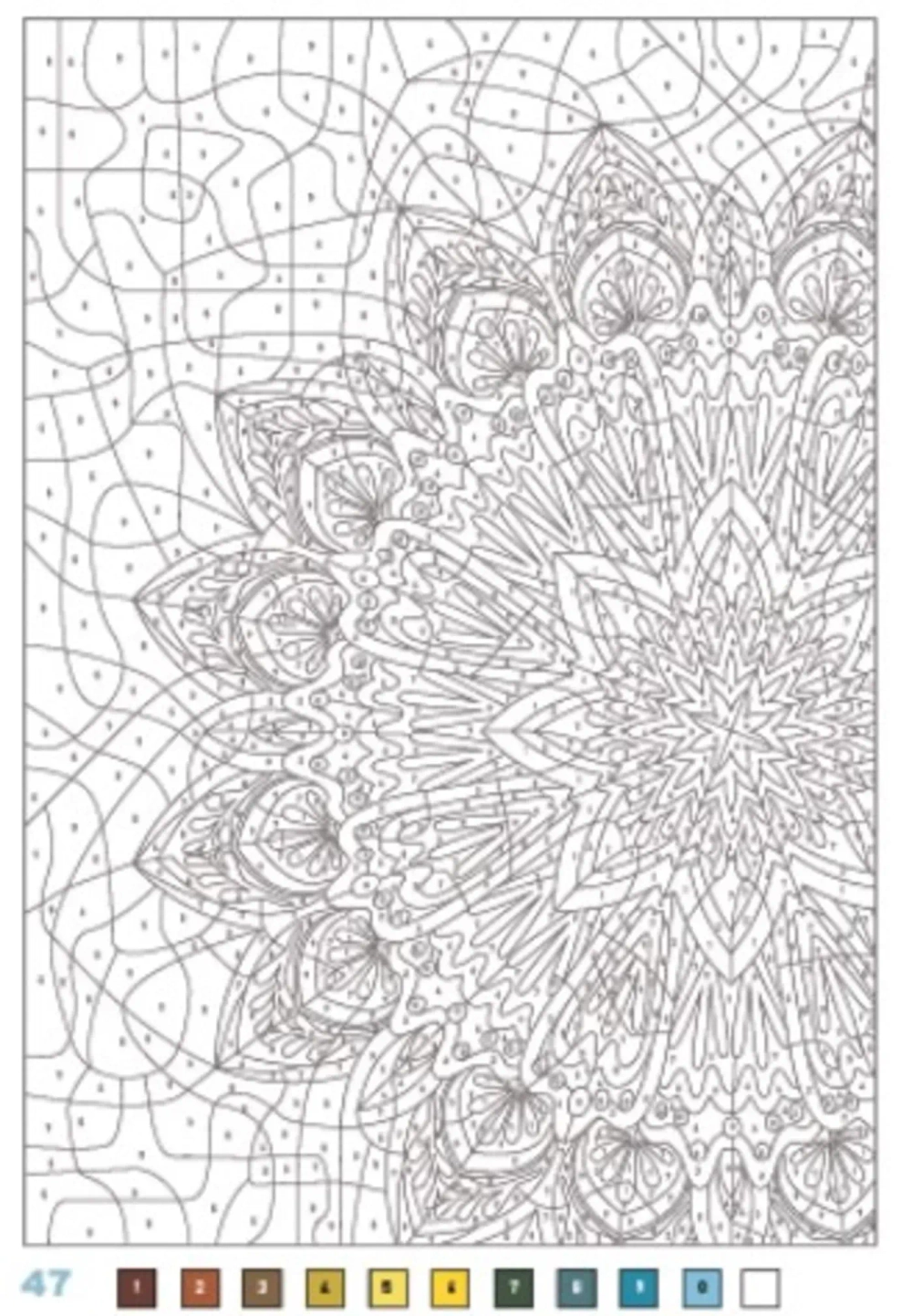 Раскраска по номерам Coloriages mysteres Disney Mandalas - раскраска Дисней Мандала / 9782019461669