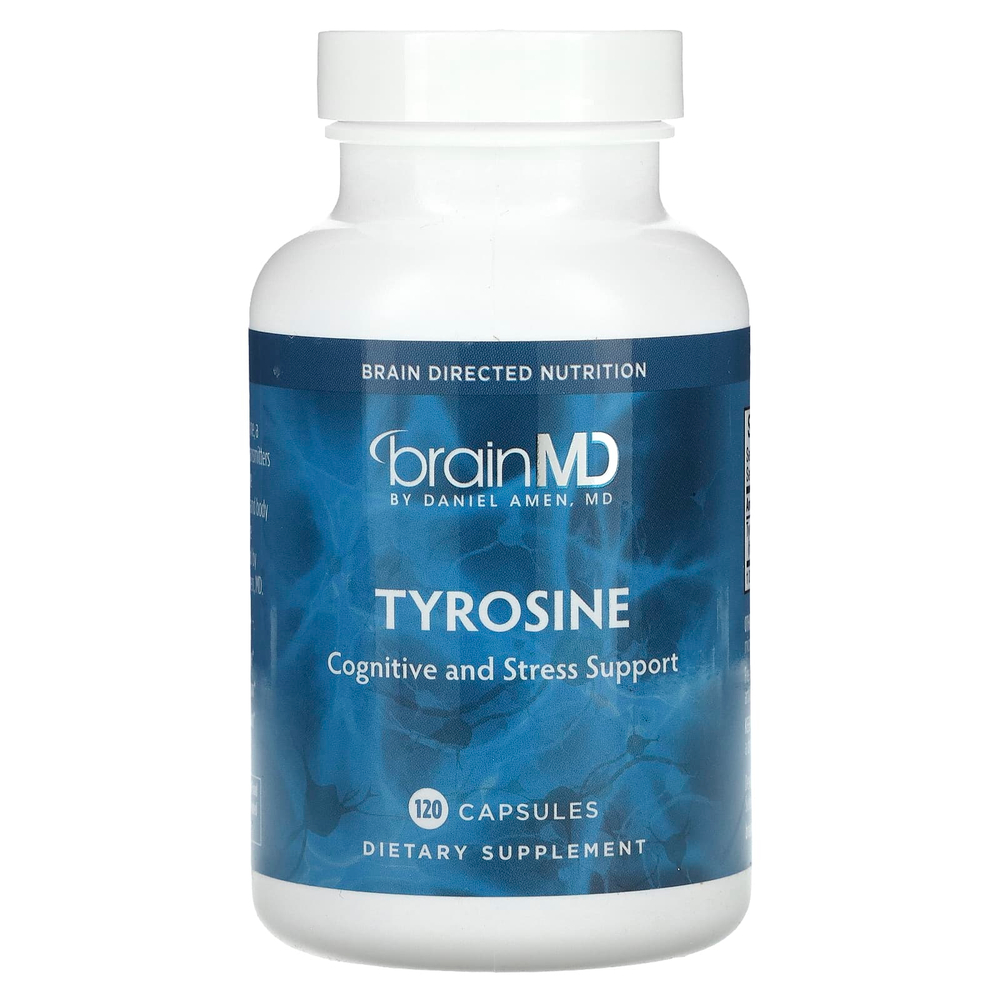BrainMD, Тирозин, 120 капсул (500 мг в каждой капсуле)