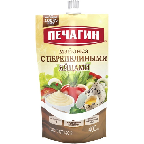 Майонез Печагин с перепелиными яйцами 50%, 400мл