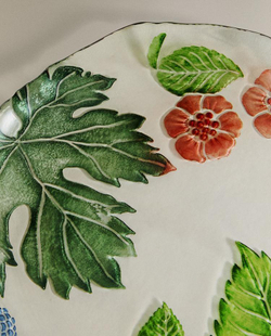 ZARA HOME ДЕСЕРТНАЯ ТАРЕЛКА С ЦВЕТОЧНЫМ УЗОРОМ, ПРОЗРАЧНЫЙ