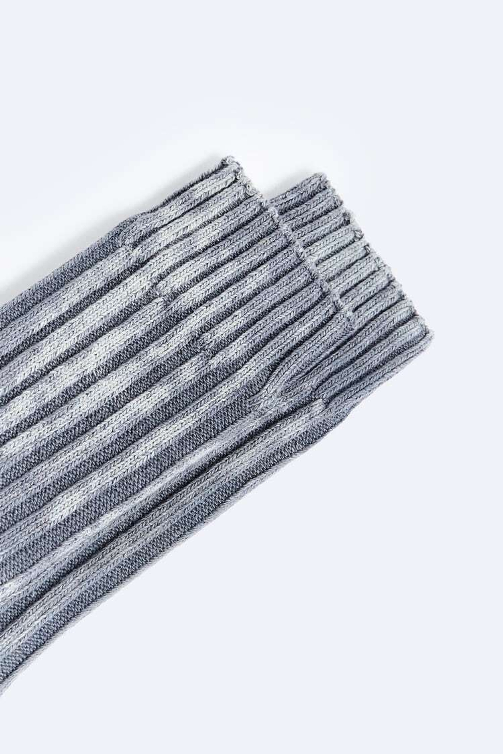 ZARA НОСКИ В РУБЧИК С ЭФФЕКТОМ ПОТЕРТОСТИ, СЕРЫЙ