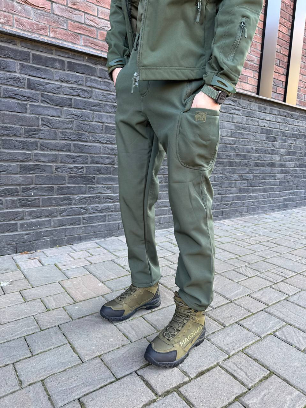 Тактический демисезонный костюм / softshell / олива