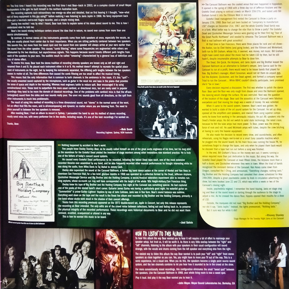 Big Brother & The Holding Company, Janis Joplin / Live At The Carousel Ballroom 1968 (2LP)