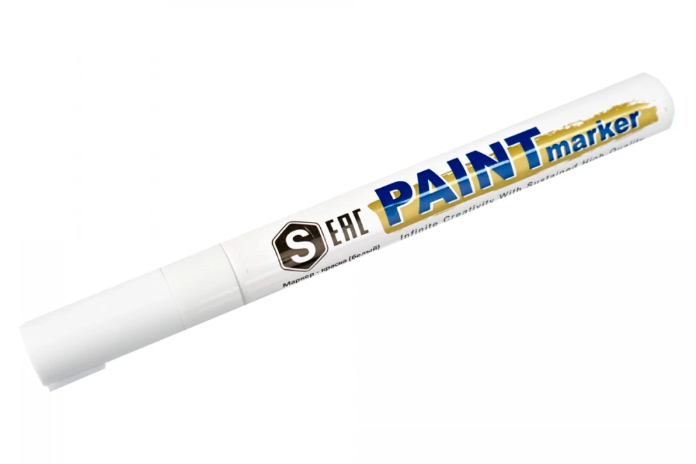 Маркер-краска строительный белый Samtools